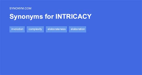 intricate synonym|INTRICACY Synonyms: 39 Similar and Opposite Words.
